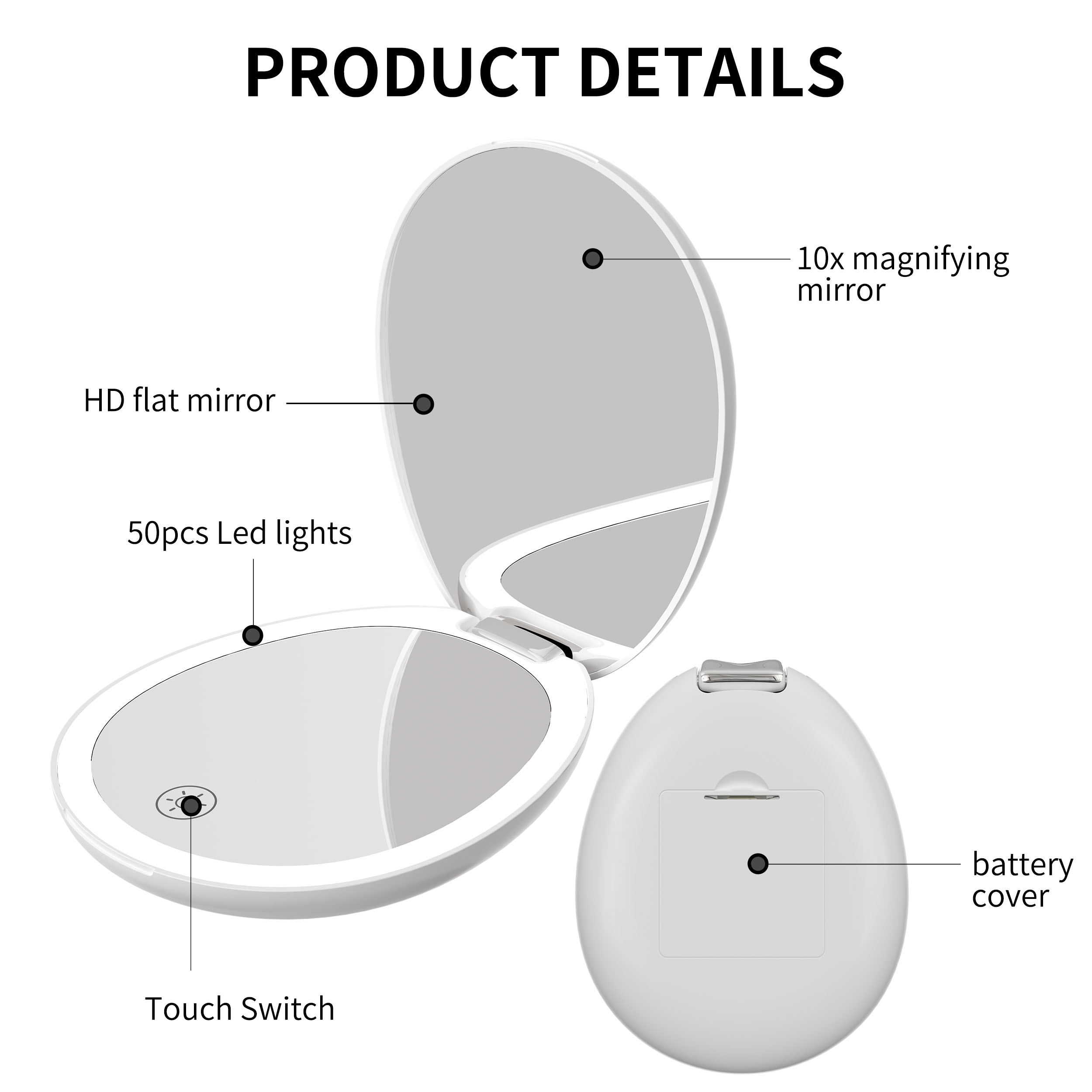 Pocket Mirror Custom Logo