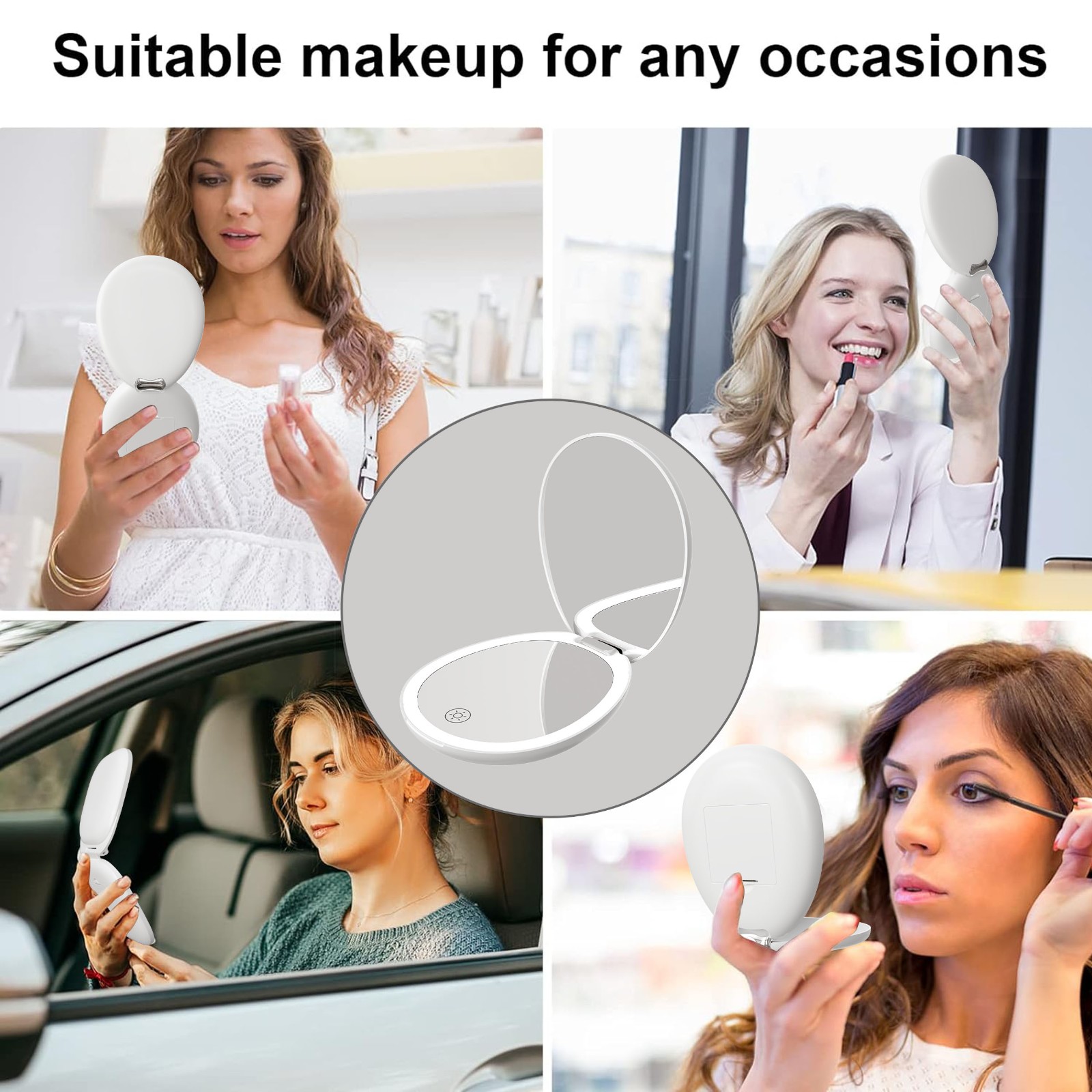 10x Magnifying Compact Mirror Custom Logo