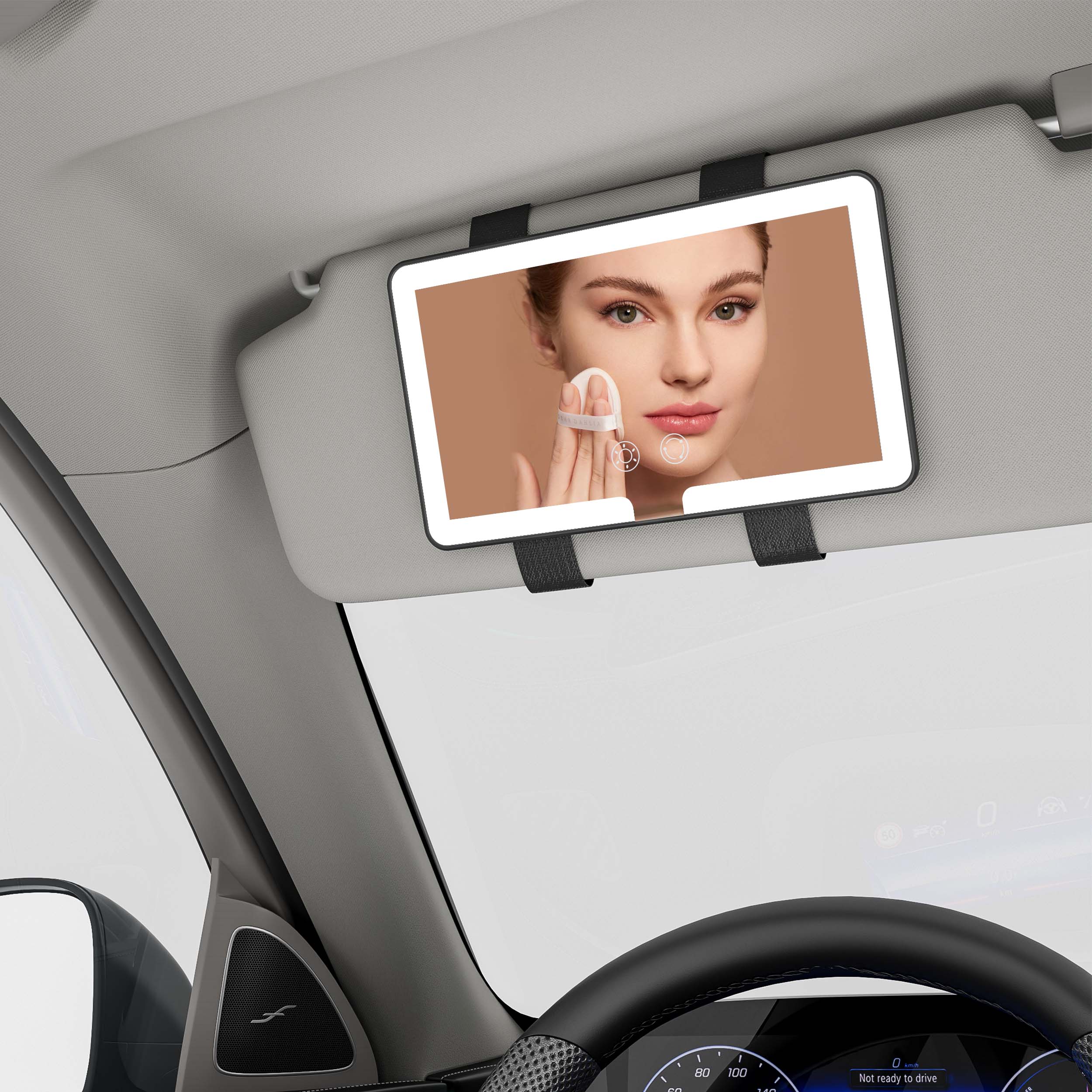 Car Sun Visor Mirror With Led Lights