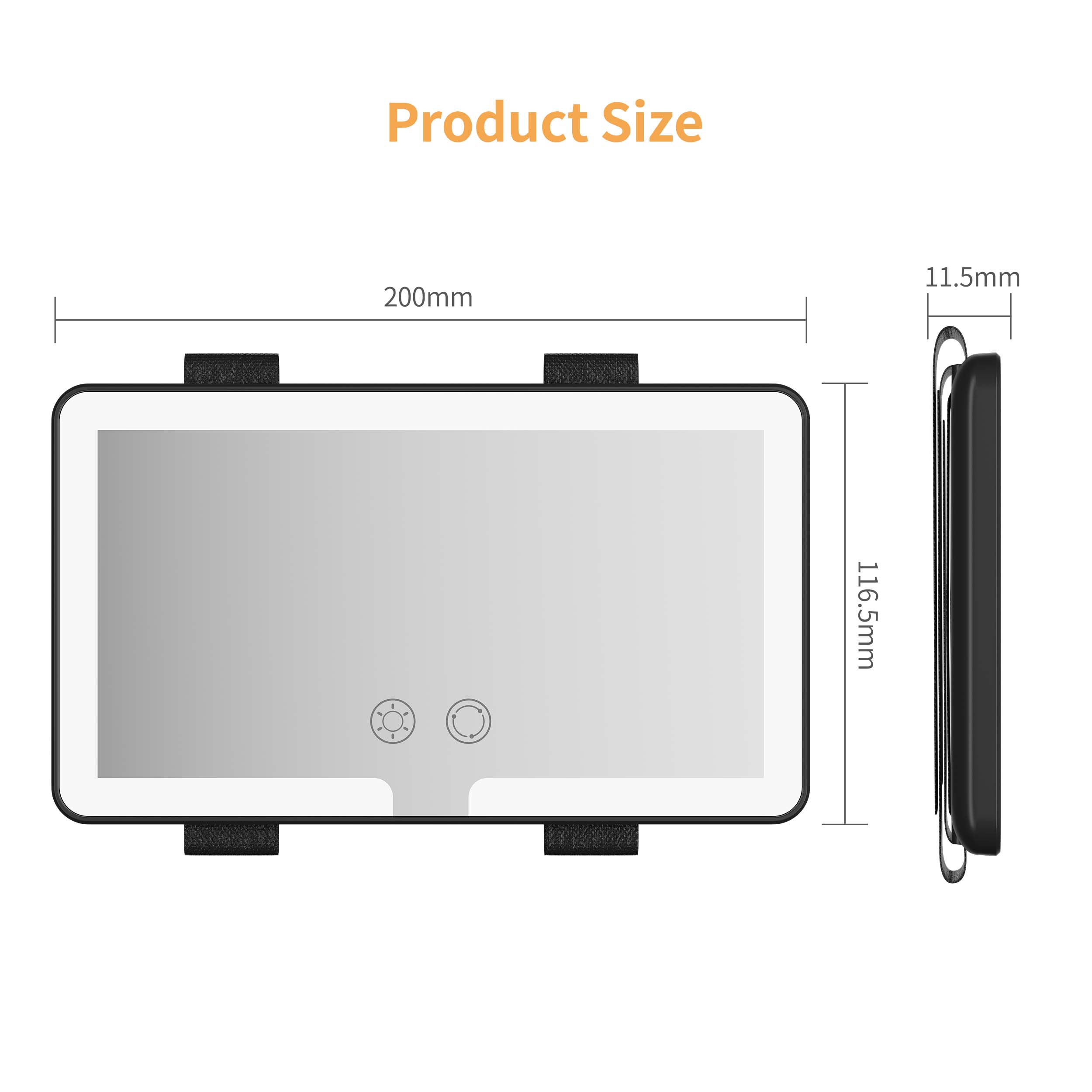 Car Sun Visor Mirror With Led Lights
