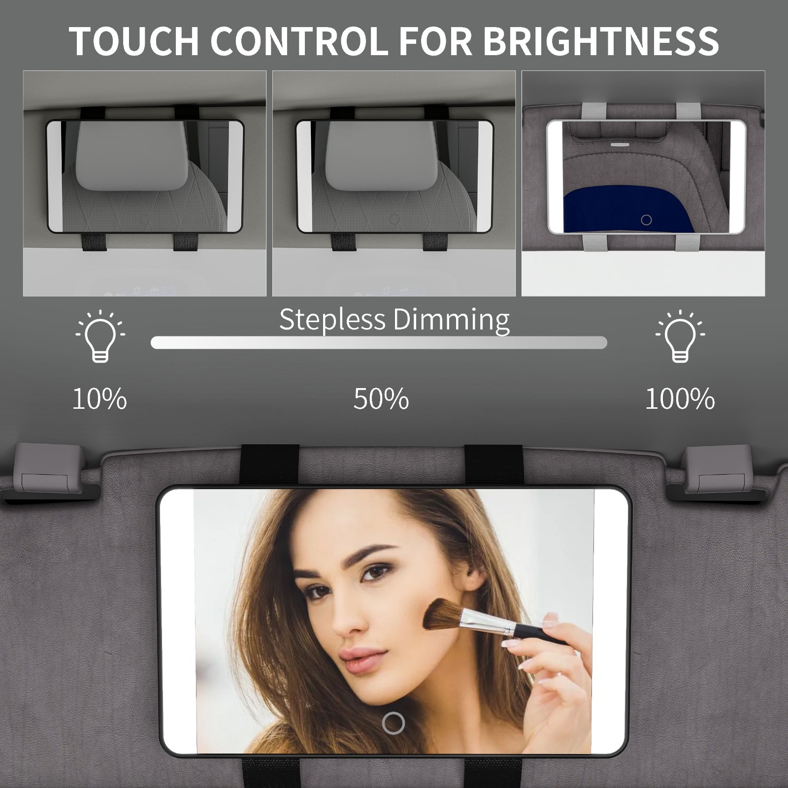 Rechargeable Car Sun Visor Mirror