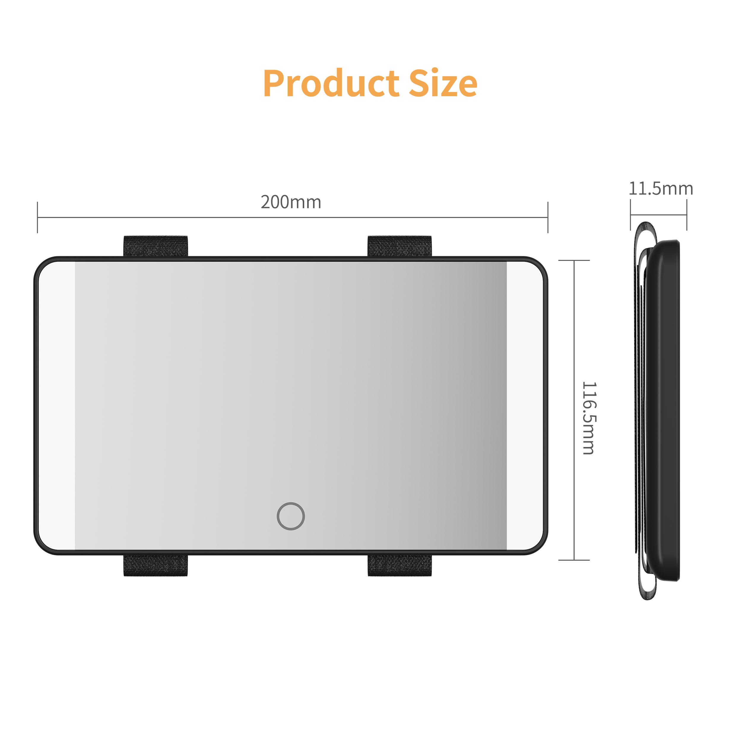 Rechargeable Car Sun Visor Mirror