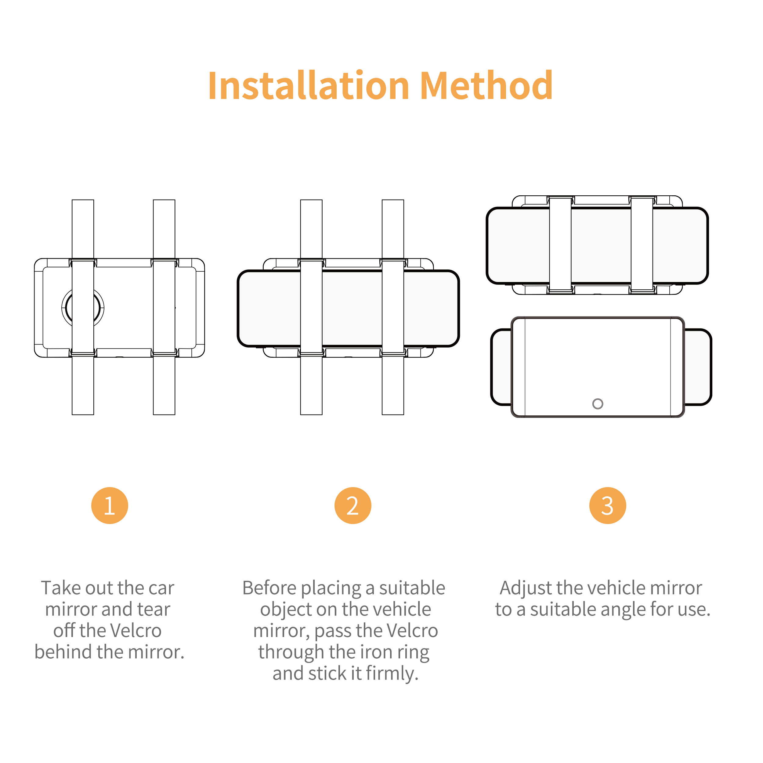 Rechargeable Car Sun Visor Mirror