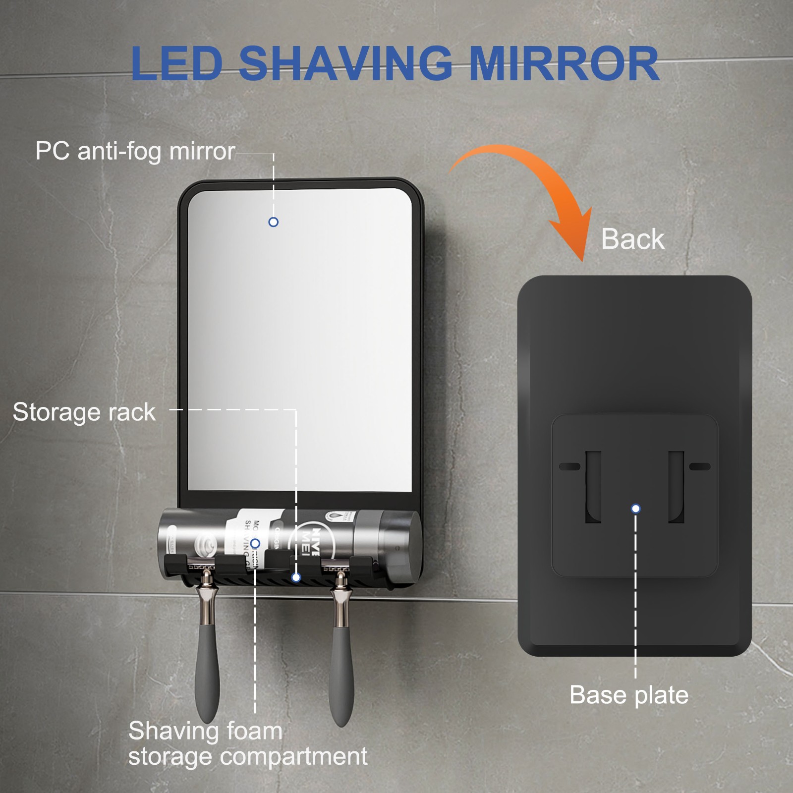  SM409 Fogless Shower Mirror