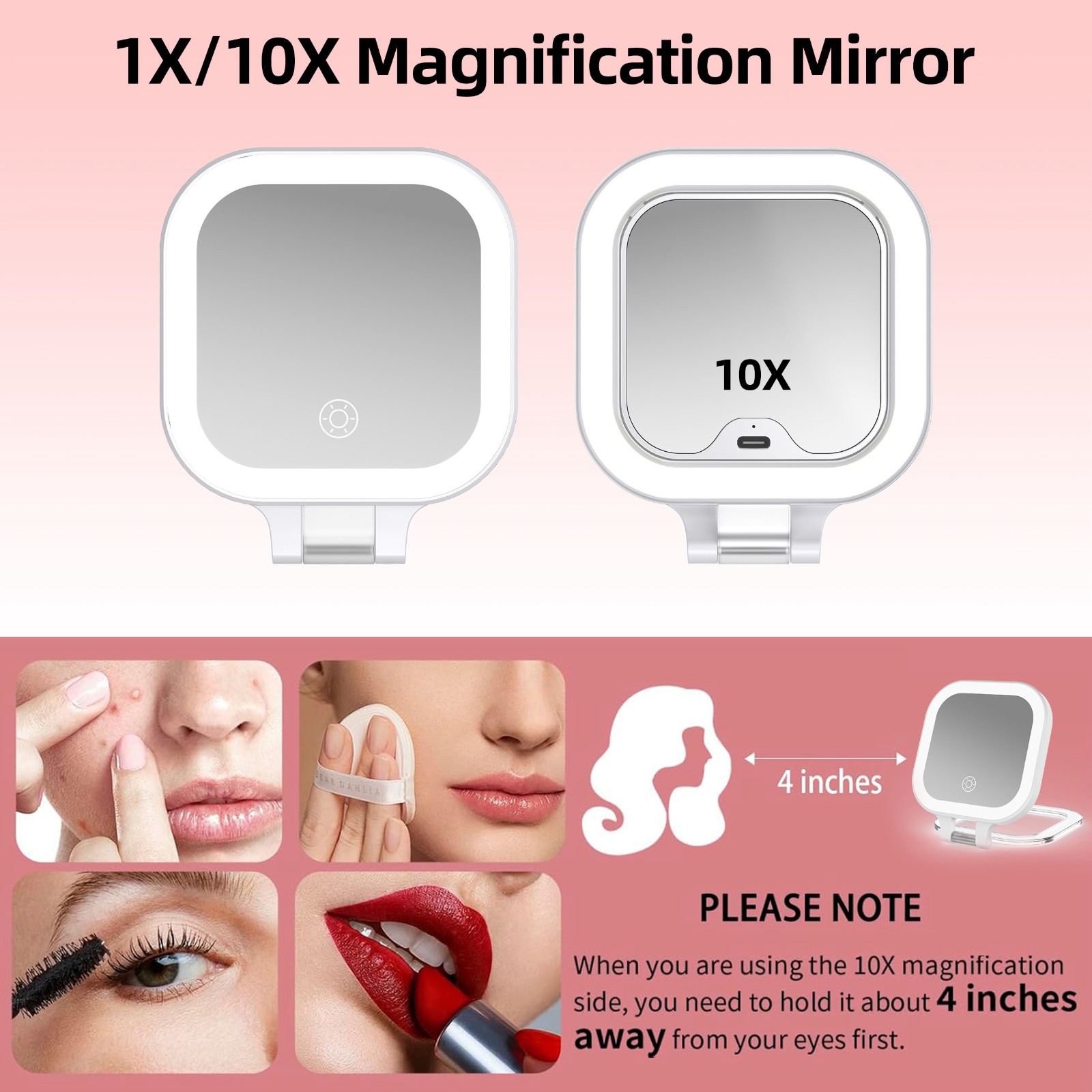 Rechargeable Compact Mirror