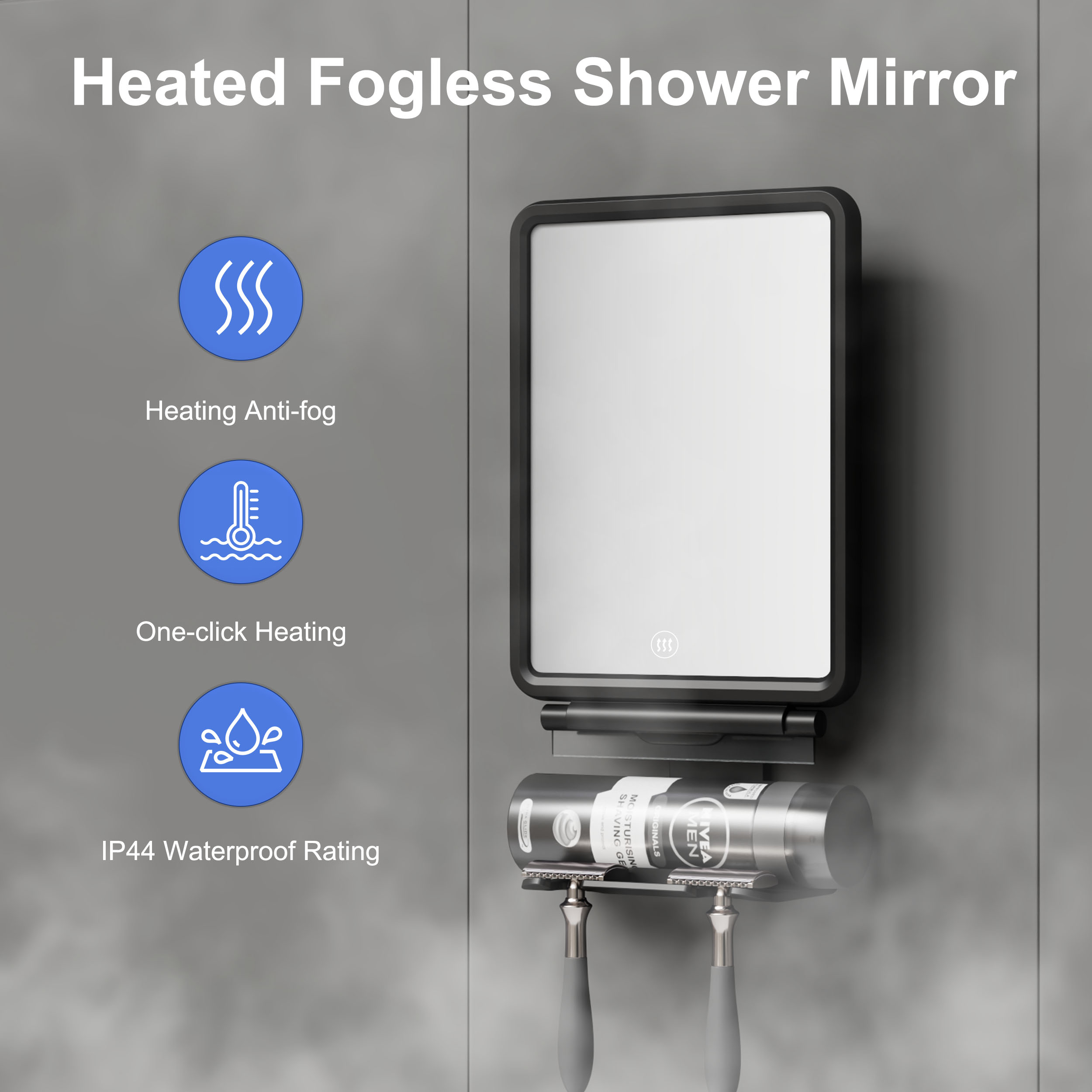 SM408 Heated Shaving Mirror For Shower