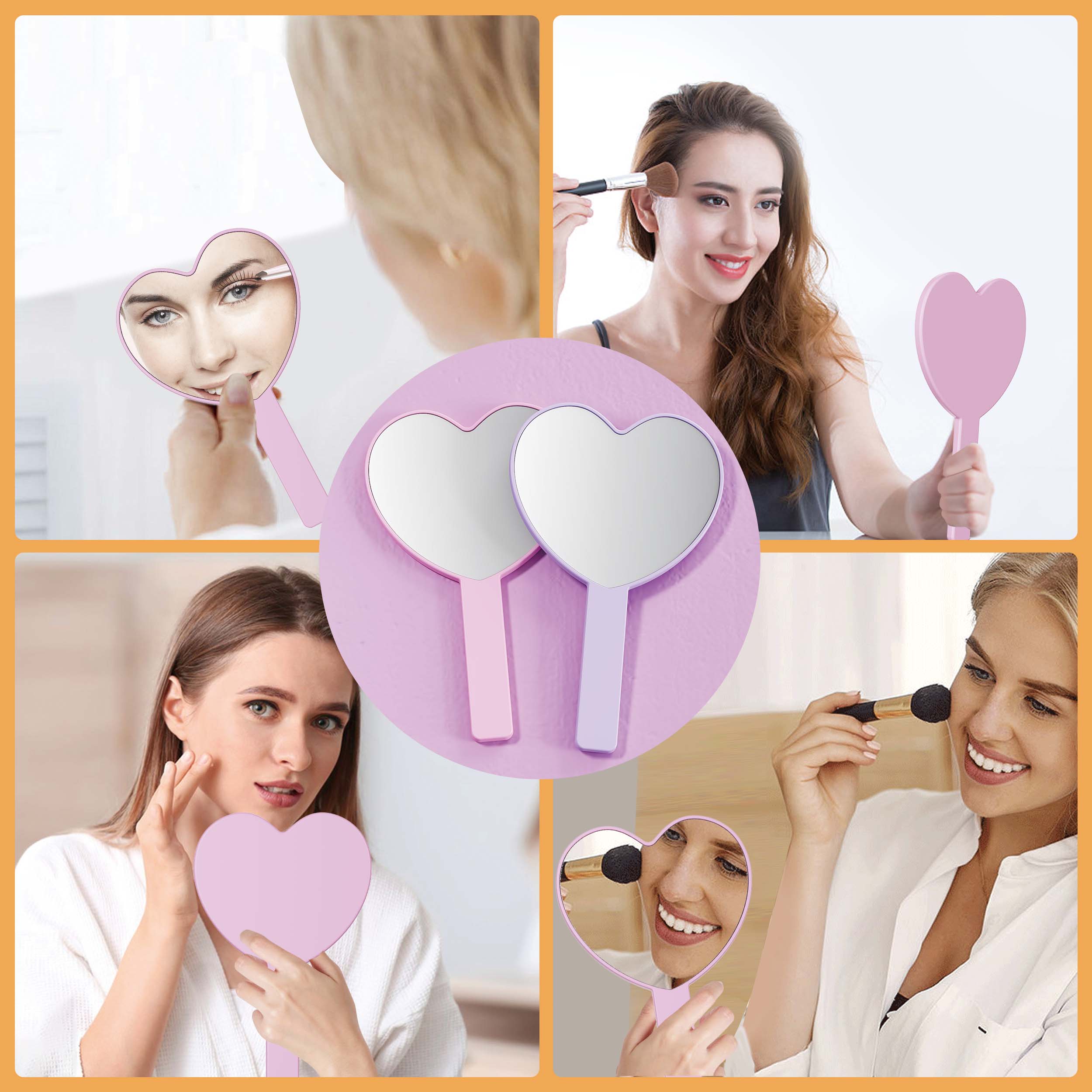 Wholesale Heart Shaped Hand Mirror