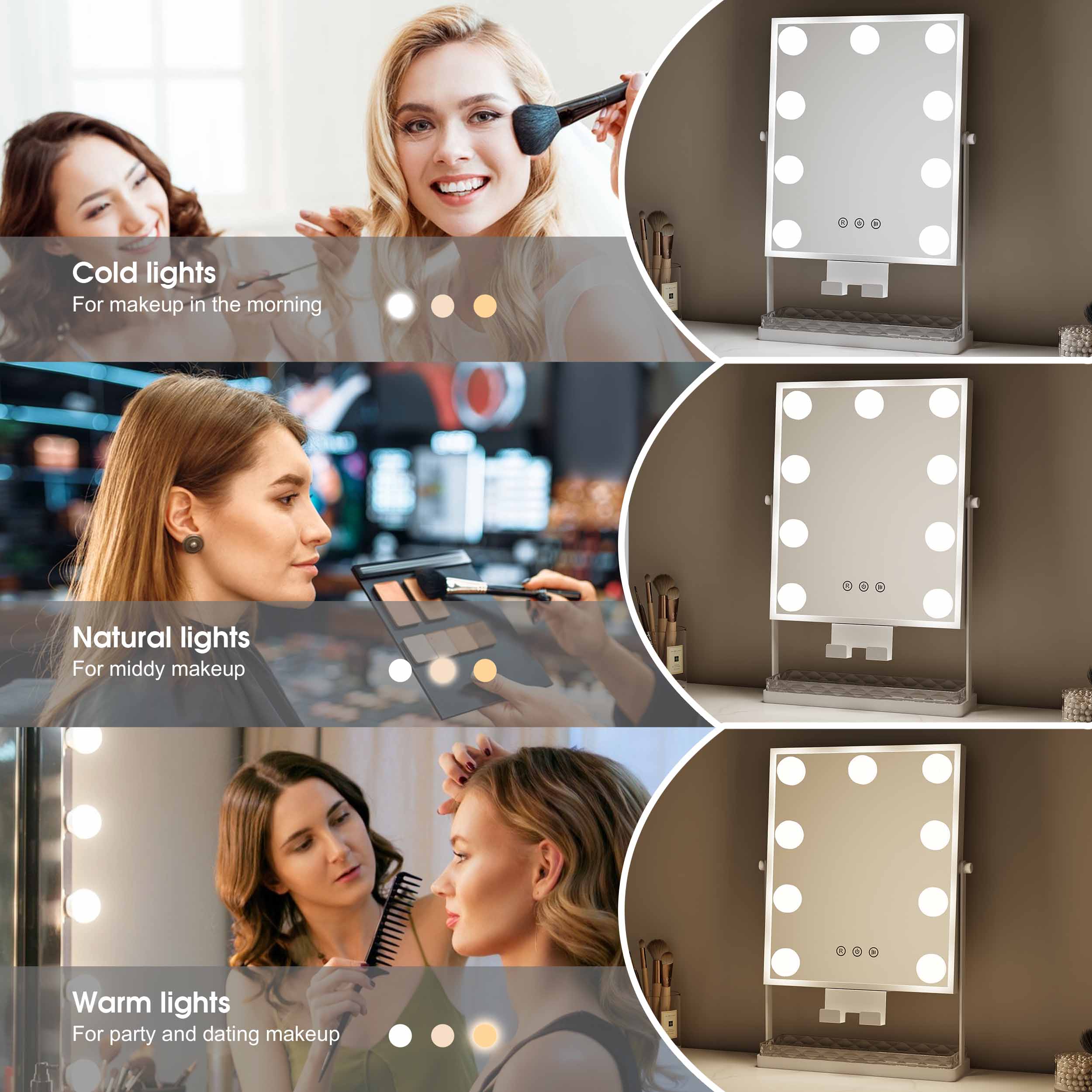 Hollywood Vanity Mirror With Storage Box