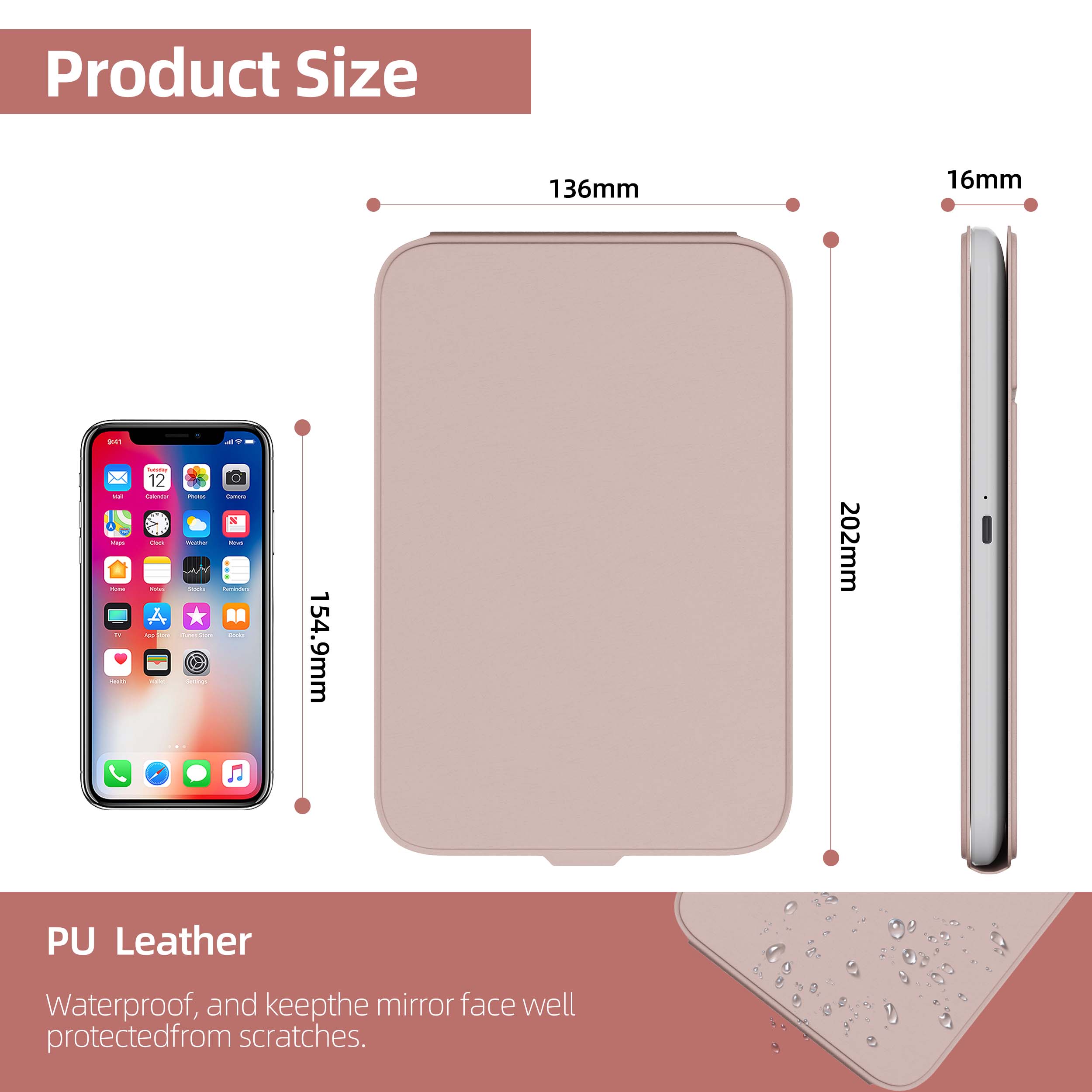 Rechargeable Travel Mirror