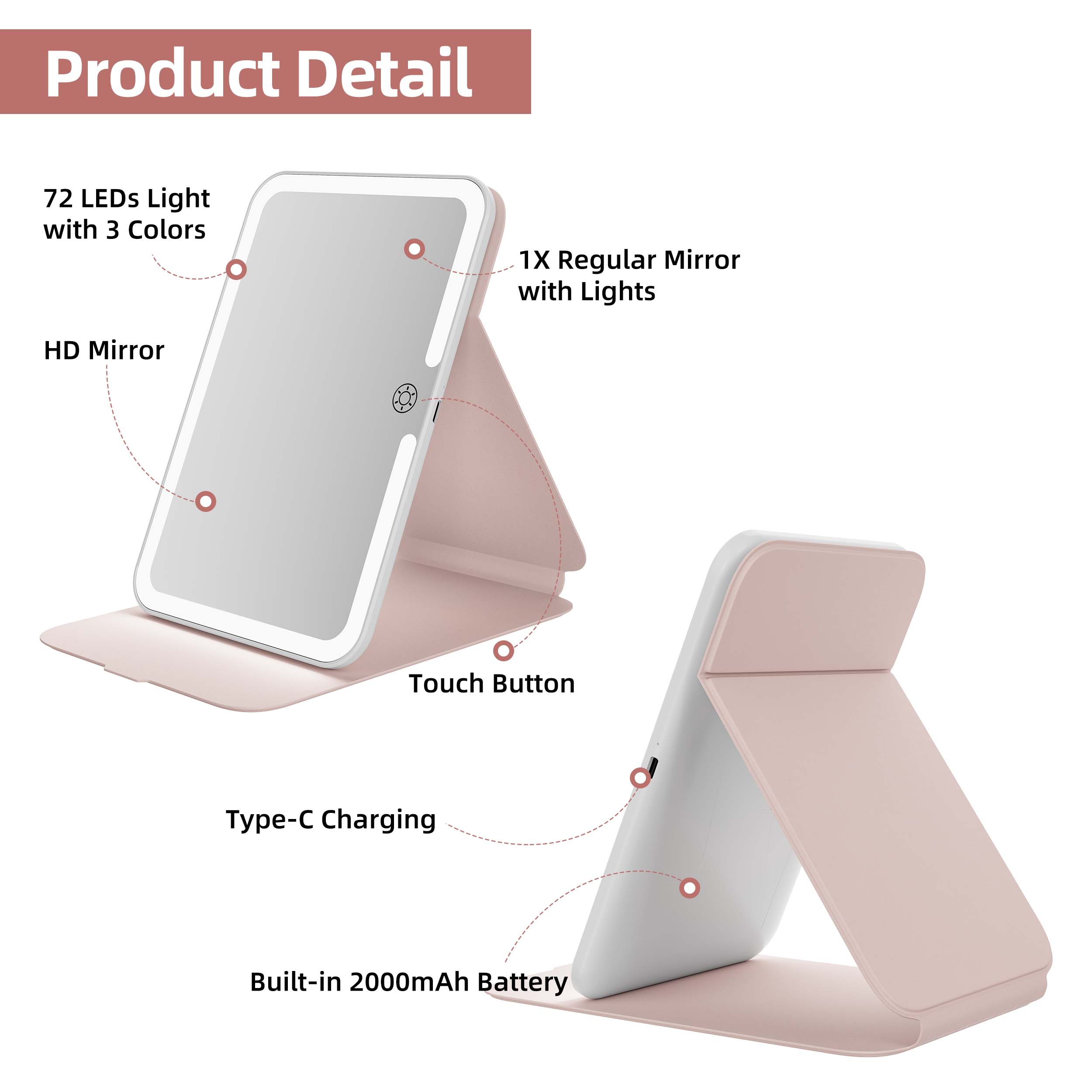 Folding Cosmetic Mirror