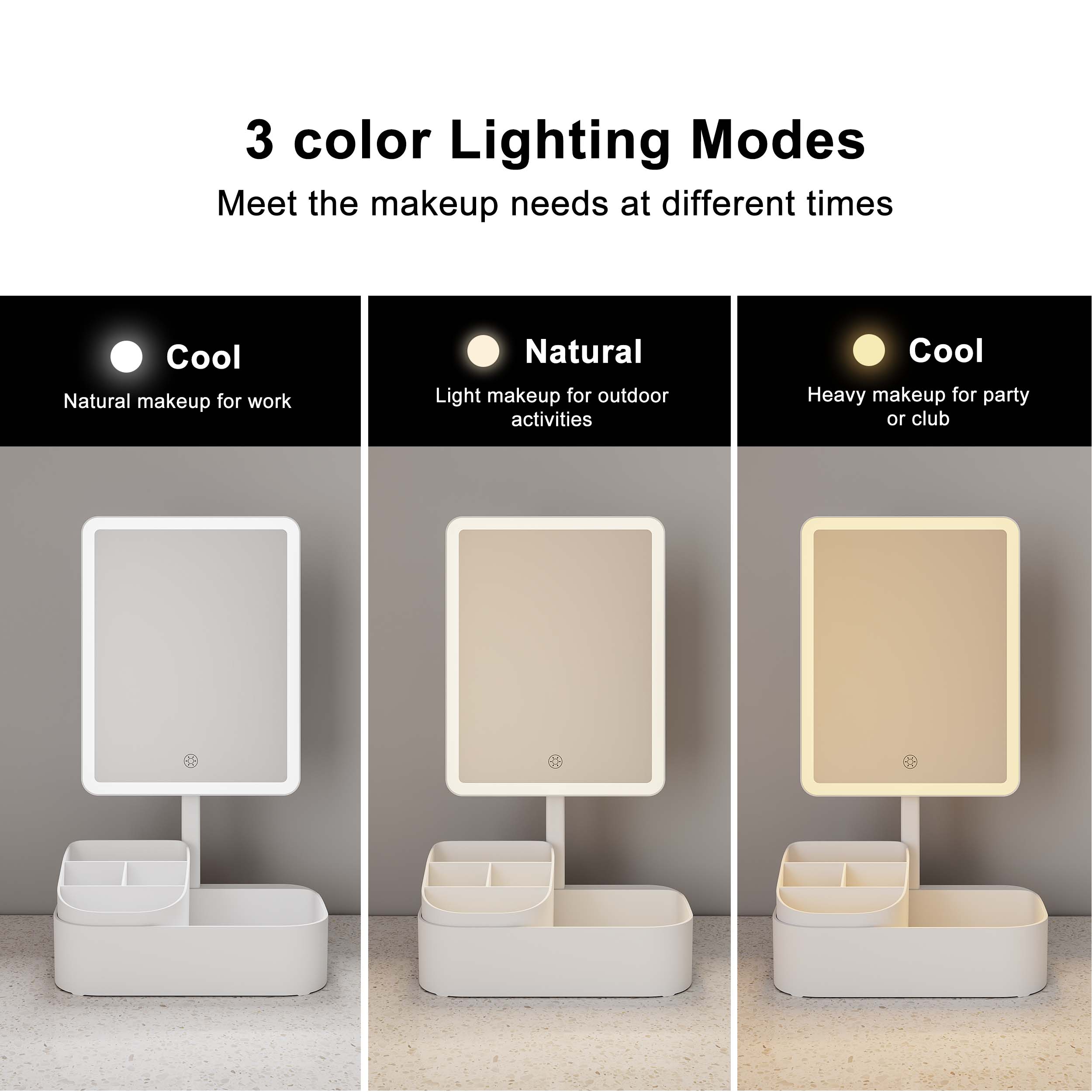 1742886385862111.jpg Makeup Organiser With Mirror